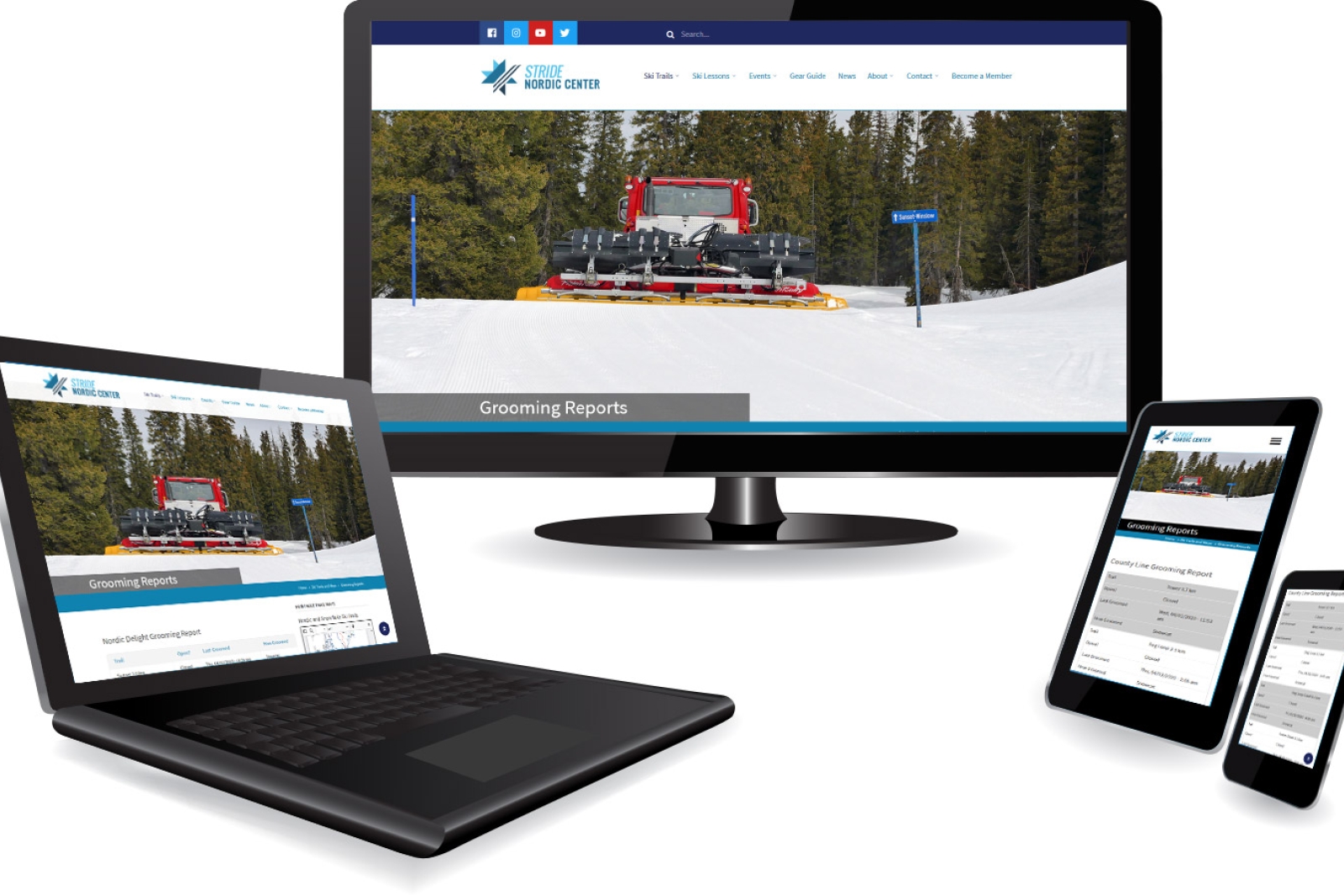 The Nordic Center website theme was designed to be fully responsive to various devices and screen sizes.